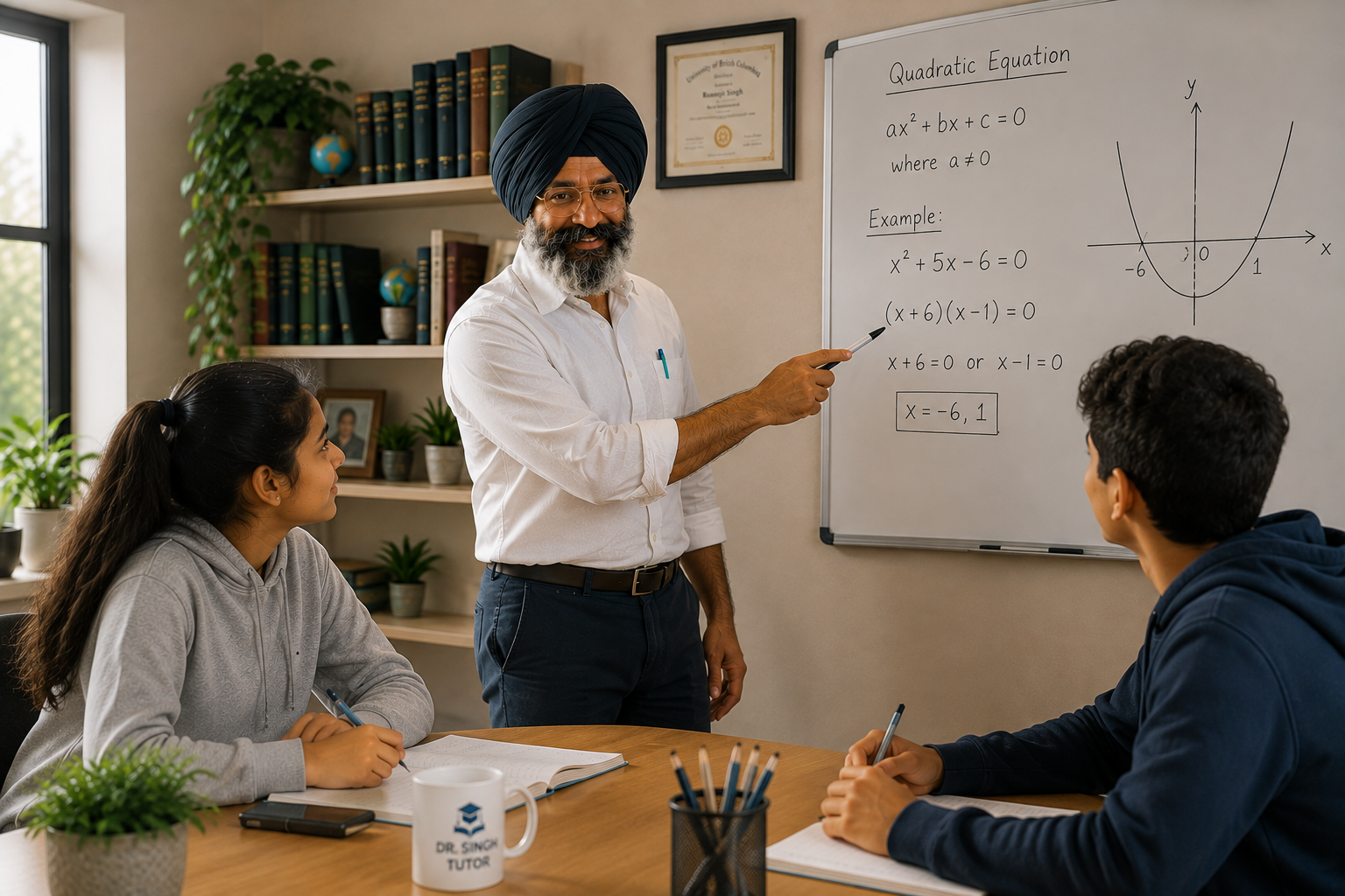 Dr. Singh tutoring